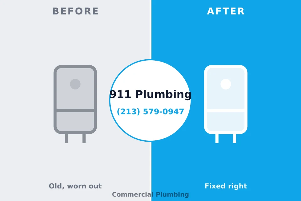 Before and after: plumbing company Aquebogue, NY